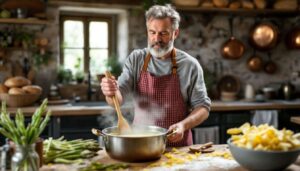 Spargelcremesuppe: Warum Bäckermeister Jochen Baier die Schalen mitkocht statt sie wegzuwerfen