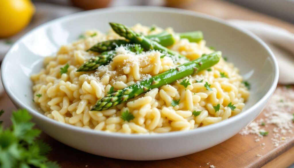 Spargel-Risotto mit Parmesan: Alexander Herrmann erklärt, warum Hitze der größte Feind der Cremigkeit ist