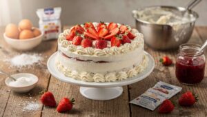 Muttertagstorte mit Erdbeeren: In 45 Minuten fertig und beeindruckender als jede Konditorei-Torte