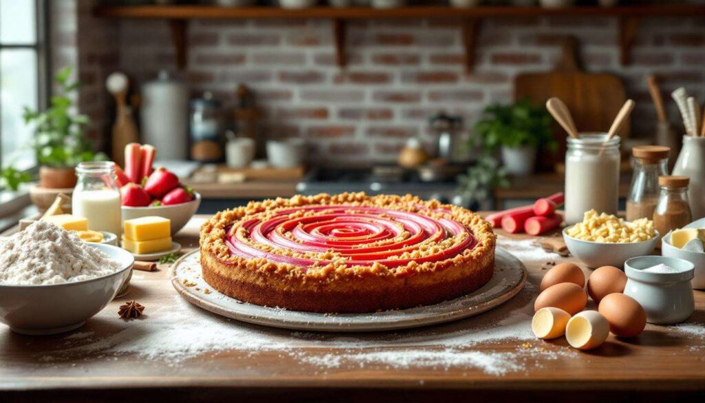 Rhabarberkuchen vom Blech für 12 Personen: Saftig, einfach und perfekt für den Maifeiertag