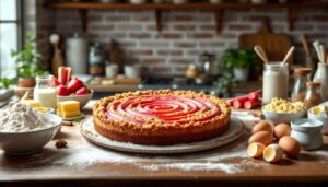 Rhabarberkuchen vom Blech für 12 Personen: Saftig, einfach und perfekt für den Maifeiertag