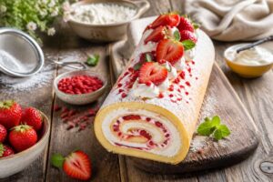 Muttertag 10. Mai, diese Erdbeer-Sahne-Rolle gelingt in 35 Minuten und beeindruckt jede Mutter