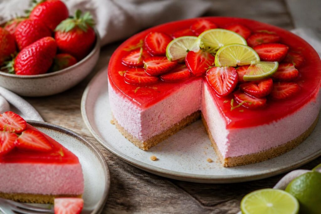 Erdbeer-Limetten-Torte ohne Gelatine: Warum die säuerliche Note bei Hochsommer-Hitze besonders überzeugt