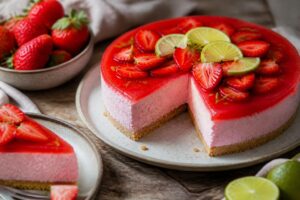 Erdbeer-Limetten-Torte ohne Gelatine: Warum die säuerliche Note bei Hochsommer-Hitze besonders überzeugt