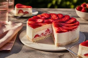 Erdbeer-Mascarpone-Torte ohne Gelatine, warum sie bei 30 Grad zwei Tage formstabil bleibt