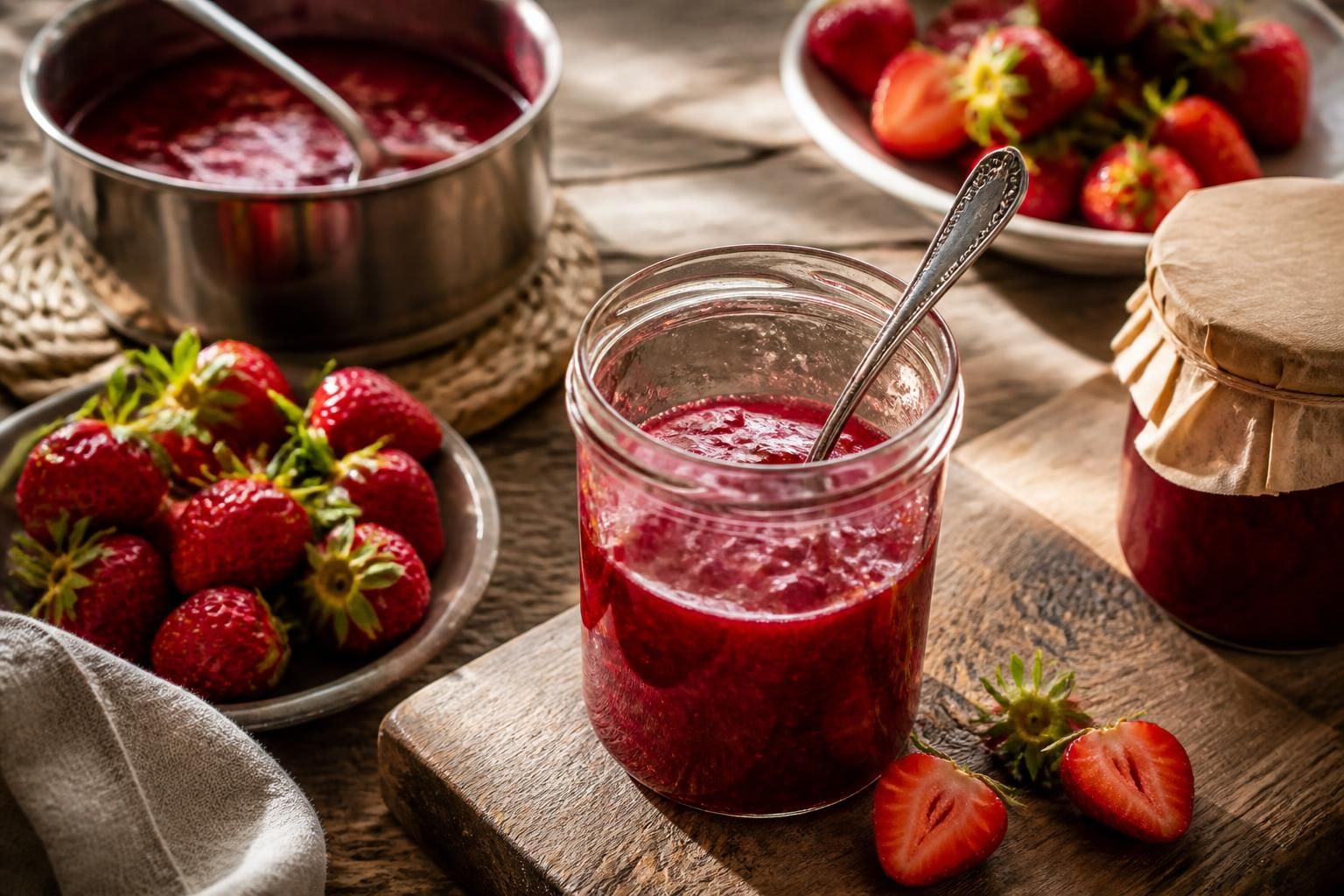 Erdbeermarmelade einkochen mit dem 60-zu-40-Trick – Pinterest-Bild