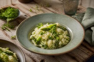 Sommer-Risotto mit grünem Spargel-Rest, Alexander Herrmanns Brühe-Trick aus der letzten Saisonwoche