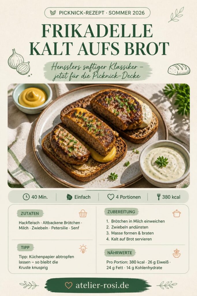 Frikadelle kalt aufs Brot nach Hensslers Rezept – Picknick-Sommer 2026